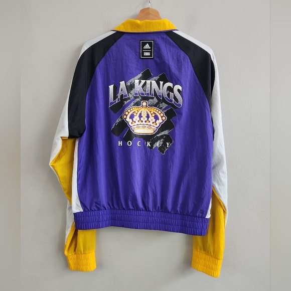 Adidas NHL Los Angeles Kings Reverse Retro RR Jacket Windbreaker Men's Small - Picture 5 of 8